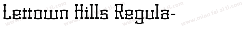 Lettown Hills Regula字体转换
